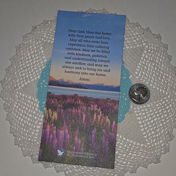 Magnet Prayer Medium Decorative Floral  Unisex Decor Accent God Bless Home Love - Picture 2 of 12